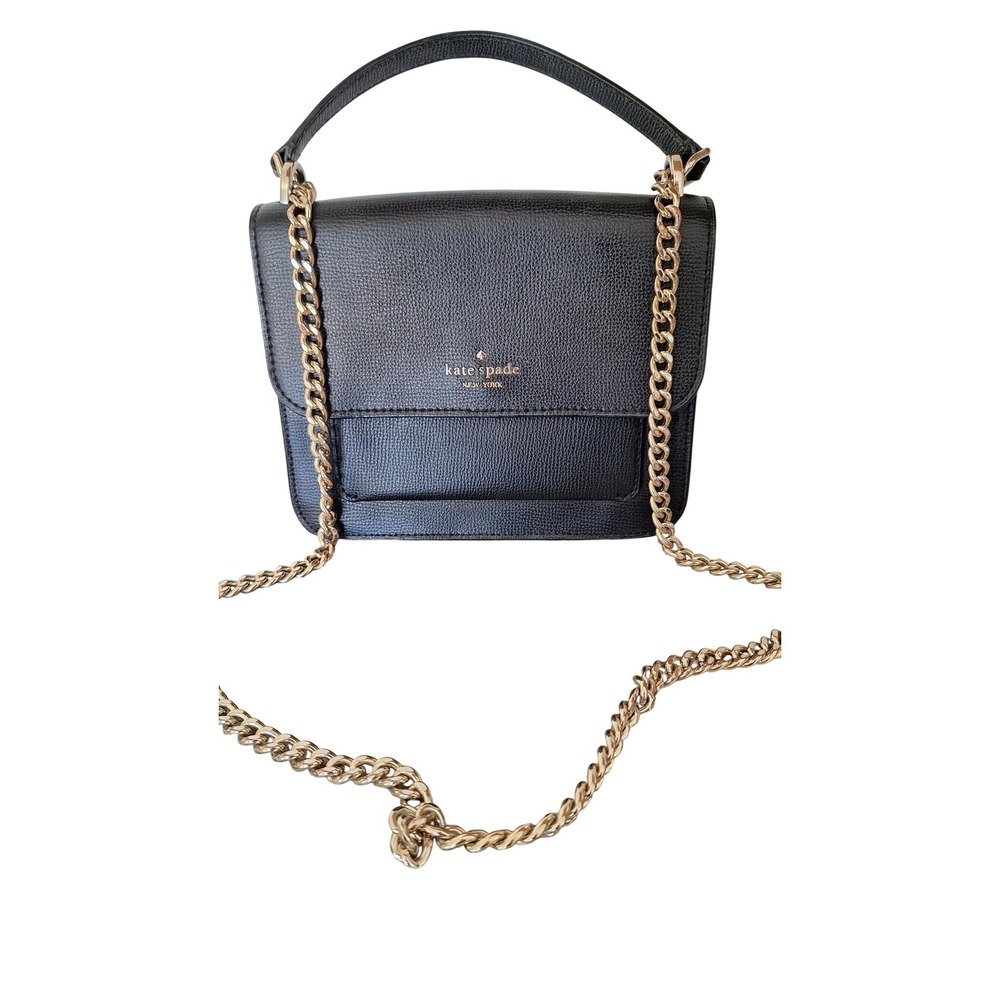 Kate Spade New York Carson Convertible Crossbody Shoulder Leather Bag Black